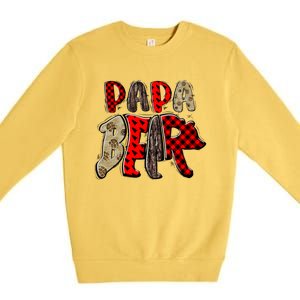 Papa Gigi Grandma Grandpa Mimi Nana Mother Daypapa Bear Gift Premium Crewneck Sweatshirt