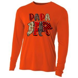 Papa Gigi Grandma Grandpa Mimi Nana Mother Daypapa Bear Gift Cooling Performance Long Sleeve Crew