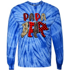 Papa Gigi Grandma Grandpa Mimi Nana Mother Daypapa Bear Gift Tie-Dye Long Sleeve Shirt