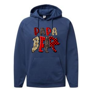 Papa Gigi Grandma Grandpa Mimi Nana Mother Daypapa Bear Gift Performance Fleece Hoodie