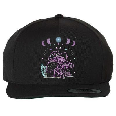 Pastel Goth Goblincore Aesthetic Dark Academia Cottagecore Wool Snapback Cap