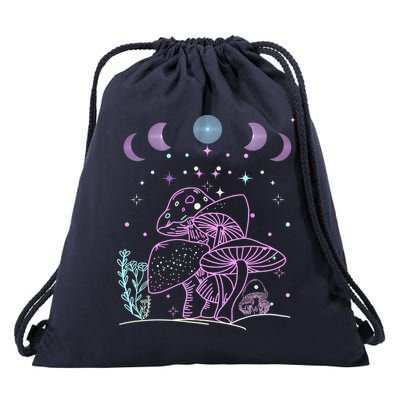 Pastel Goth Goblincore Aesthetic Dark Academia Cottagecore Drawstring Bag