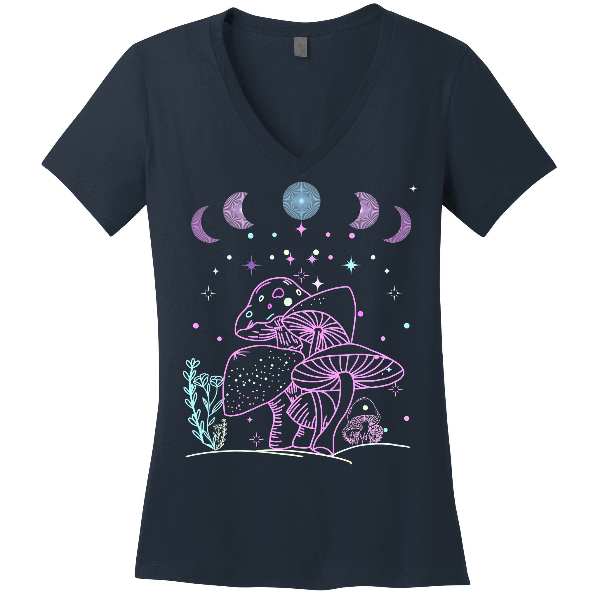 Pastel Goth Goblincore Aesthetic Dark Academia Cottagecore Women's V-Neck T-Shirt
