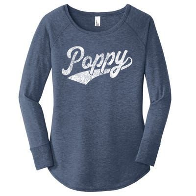 Poppy Gift Grandpa Dad Birthday Fathers Day Funny Humor Gift Women's Perfect Tri Tunic Long Sleeve Shirt