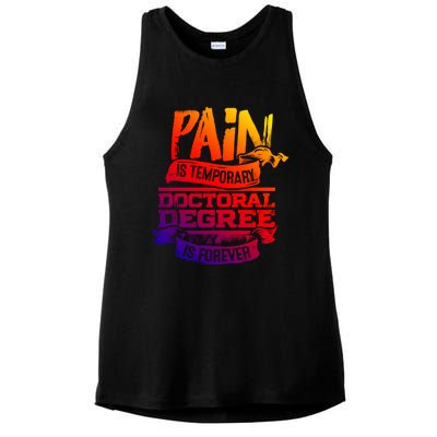 Phd Graduate Gift Idea Funny Doctoral Degree Gift Ladies PosiCharge Tri-Blend Wicking Tank