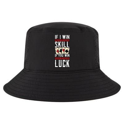 Poker Gambling Gambler Casino Card Game Hand Bluff Fold Cool Comfort Performance Bucket Hat