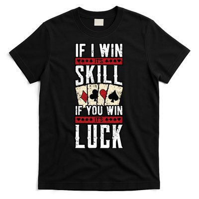 Poker Gambling Gambler Casino Card Game Hand Bluff Fold T-Shirt