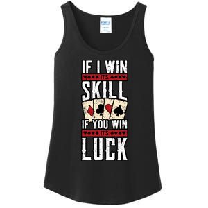 Poker Gambling Gambler Casino Card Game Hand Bluff Fold Ladies Essential Tank