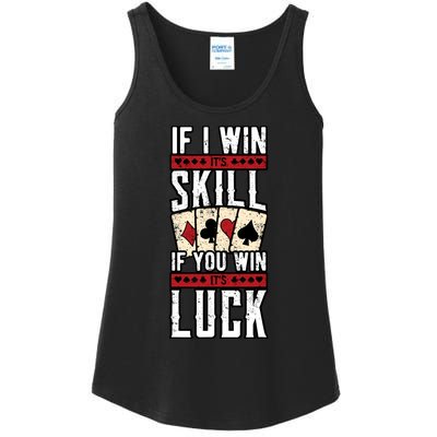 Poker Gambling Gambler Casino Card Game Hand Bluff Fold Ladies Essential Tank