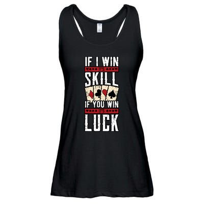 Poker Gambling Gambler Casino Card Game Hand Bluff Fold Ladies Essential Flowy Tank