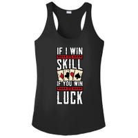 Poker Gambling Gambler Casino Card Game Hand Bluff Fold Ladies PosiCharge Competitor Racerback Tank