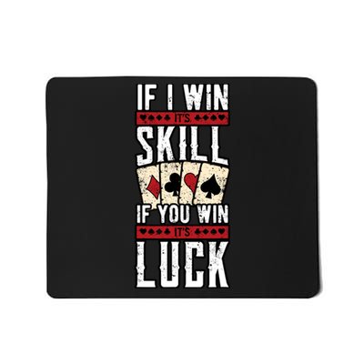 Poker Gambling Gambler Casino Card Game Hand Bluff Fold Mousepad