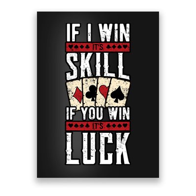 Poker Gambling Gambler Casino Card Game Hand Bluff Fold Poster