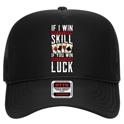 Poker Gambling Gambler Casino Card Game Hand Bluff Fold Trucker Hat