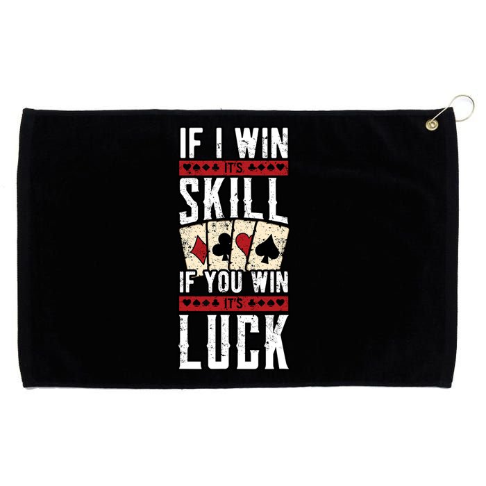 Poker Gambling Gambler Casino Card Game Hand Bluff Fold Grommeted Golf Towel