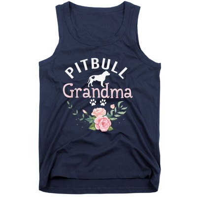 Pitbull Grandma Gifts Funny Mom Pitbull Dog Lover Christmas Tank Top