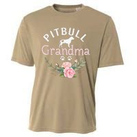 Pitbull Grandma Gifts Funny Mom Pitbull Dog Lover Christmas Cooling Performance Crew T-Shirt