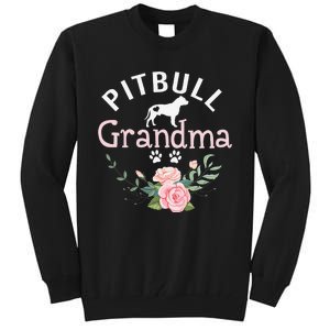 Pitbull Grandma Gifts Womens Mom Pitbull Dog Lover Christmas Tall Sweatshirt