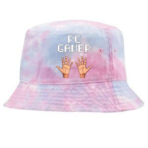 Pc Gamer Hands Funny Computer Video Gaming Lovers Gag Outfit Tie-Dyed Bucket Hat