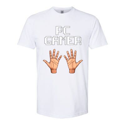 Pc Gamer Hands Funny Computer Video Gaming Lovers Gag Outfit Softstyle® CVC T-Shirt