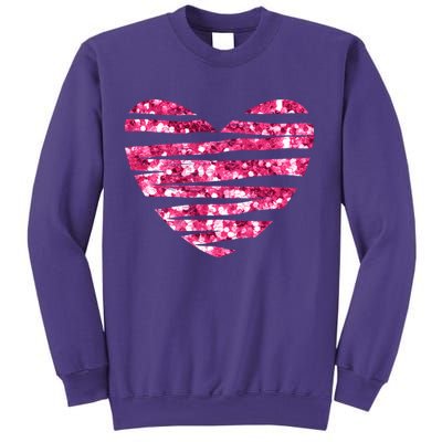 Pink Glitter Heart Cute Gift Sweatshirt
