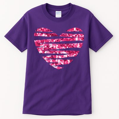 Pink Glitter Heart Cute Gift Tall T-Shirt
