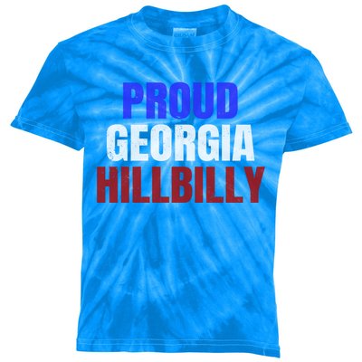 Proud Georgia Hillbilly Cute Gift Kids Tie-Dye T-Shirt