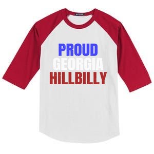 Proud Georgia Hillbilly Cute Gift Kids Colorblock Raglan Jersey