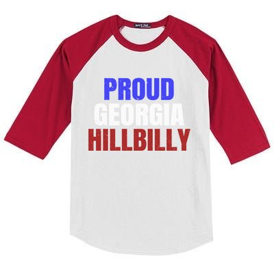 Proud Georgia Hillbilly Cute Gift Kids Colorblock Raglan Jersey