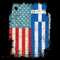 Proud Greek Heritage American Greek Flag Pride Gifts Idea T-Shirt