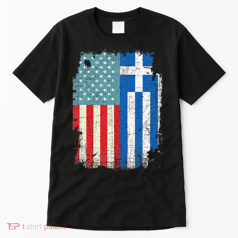 Proud Greek Heritage American Greek Flag Pride Gifts Idea Tall T-Shirt