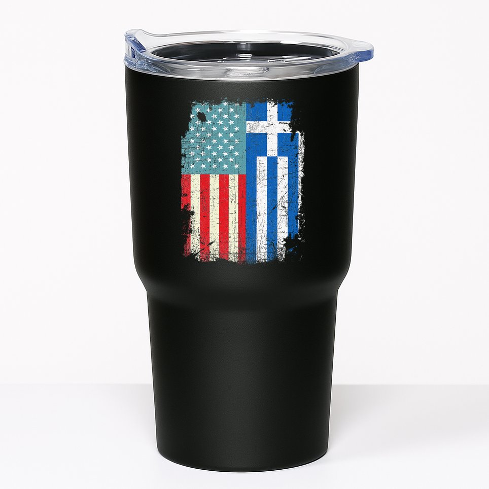 Proud Greek Heritage American Greek Flag Pride Gifts Idea Tumbler