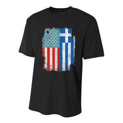 Proud Greek Heritage American Greek Flag Pride Gifts Idea Youth Performance Sprint T-Shirt