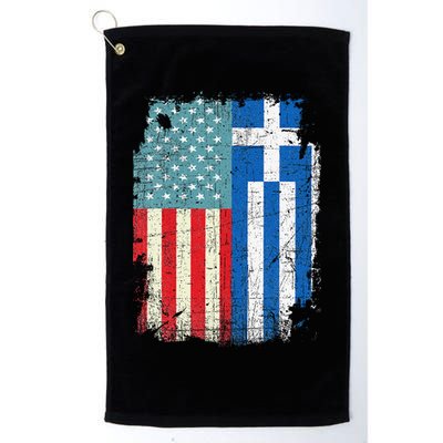 Proud Greek Heritage American Greek Flag Pride Gifts Idea Golf Towel