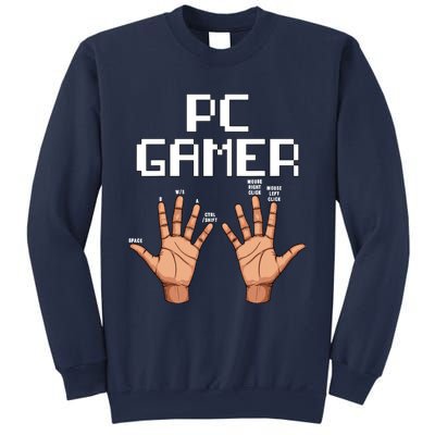 Pc Gamer Hands Funny Computer Video Gaming Lovers Gag Outfit Sweatshirt