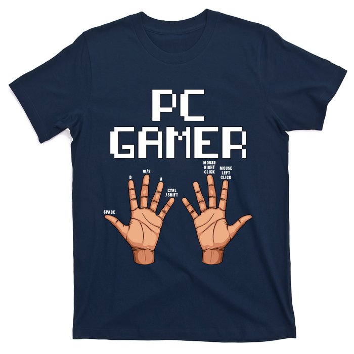 Pc Gamer Hands Funny Computer Video Gaming Lovers Gag Outfit T-Shirt