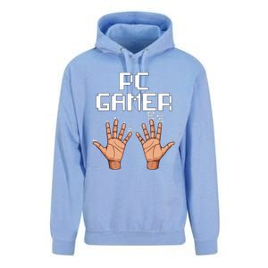 Pc Gamer Hands Funny Computer Video Gaming Lovers Gag Outfit Unisex Surf Hoodie