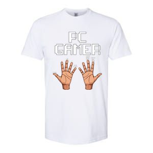 Pc Gamer Hands Funny Computer Video Gaming Lovers Gag Outfit Softstyle CVC T-Shirt