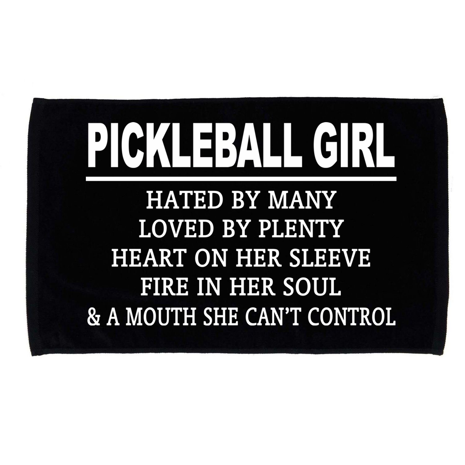 PICKLEBALL GIRL HATED BY MANY Microfiber Hand Towel