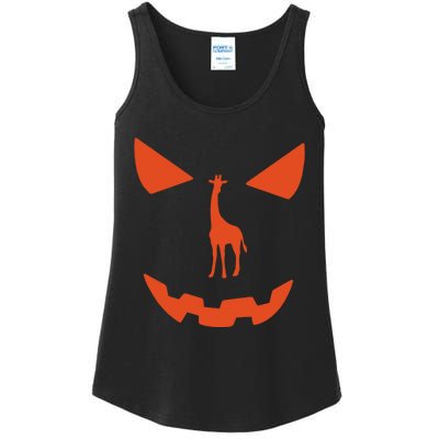 Pumpkin Giraffe Halloween Funny Giraffe Lover Halloween Costume Ladies Essential Tank