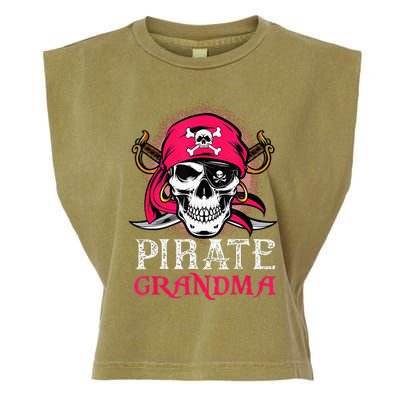 Pirate Grandma Halloween Skull Pirate Costume Family Garment-Dyed Women's Muscle Tee