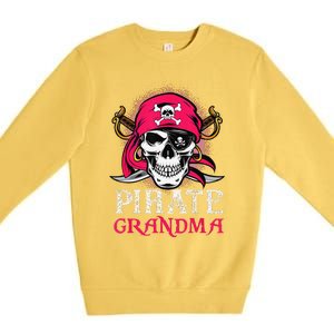 Pirate Grandma Halloween Skull Pirate Costume Family Premium Crewneck Sweatshirt