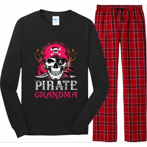 Pirate Grandma Halloween Skull Pirate Costume Family Long Sleeve Pajama Set