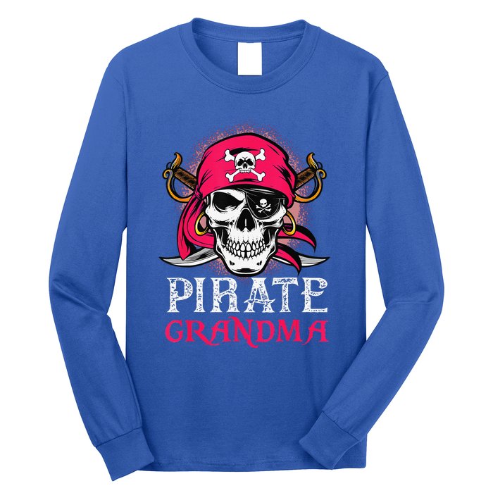 Pirate Grandma Halloween Skull Pirate Costume Family Long Sleeve Shirt