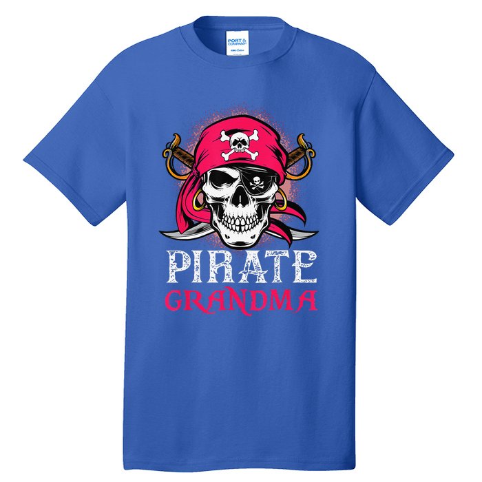 Pirate Grandma Halloween Skull Pirate Costume Family Tall T-Shirt