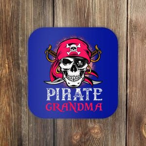 Pirate Grandma Halloween Skull Pirate Costume Family Coaster