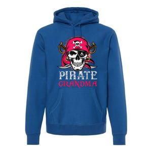 Pirate Grandma Halloween Skull Pirate Costume Family Premium Hoodie