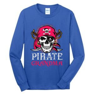 Pirate Grandma Halloween Skull Pirate Costume Family Tall Long Sleeve T-Shirt