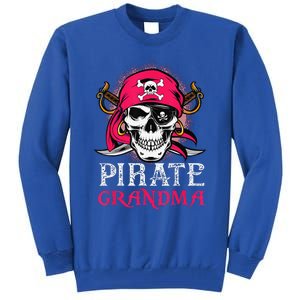 Pirate Grandma Halloween Skull Pirate Costume Family Tall Sweatshirt