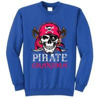 Pirate Grandma Halloween Skull Pirate Costume Family Tall Sweatshirt